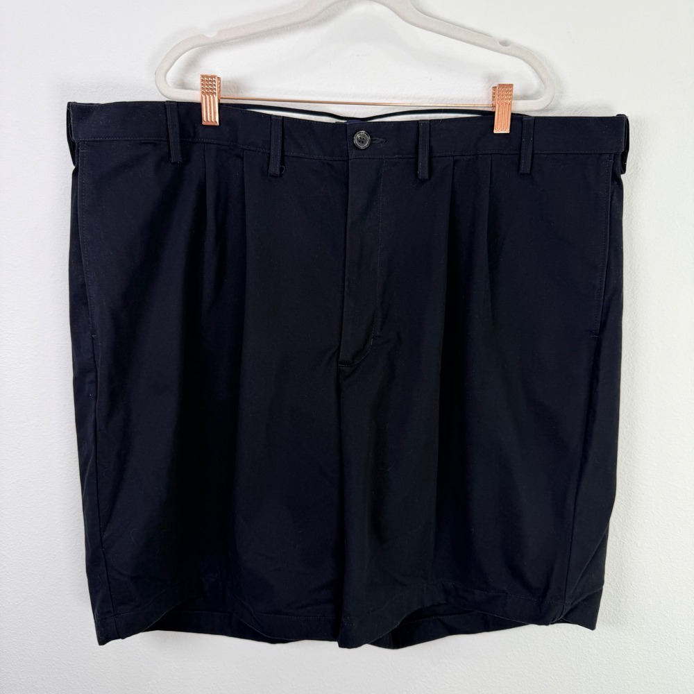 Lands End Mens 46T Traditional Fit Black Pleated Chino Shorts 100% Cotton 427859 - Picture 12 of 12
